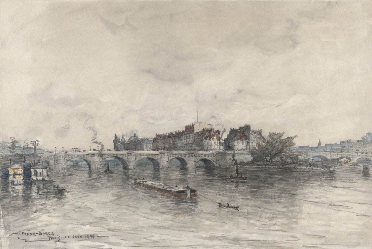 Ostrov, Paříž (Pont Neuf) od Frank Myers Boggs