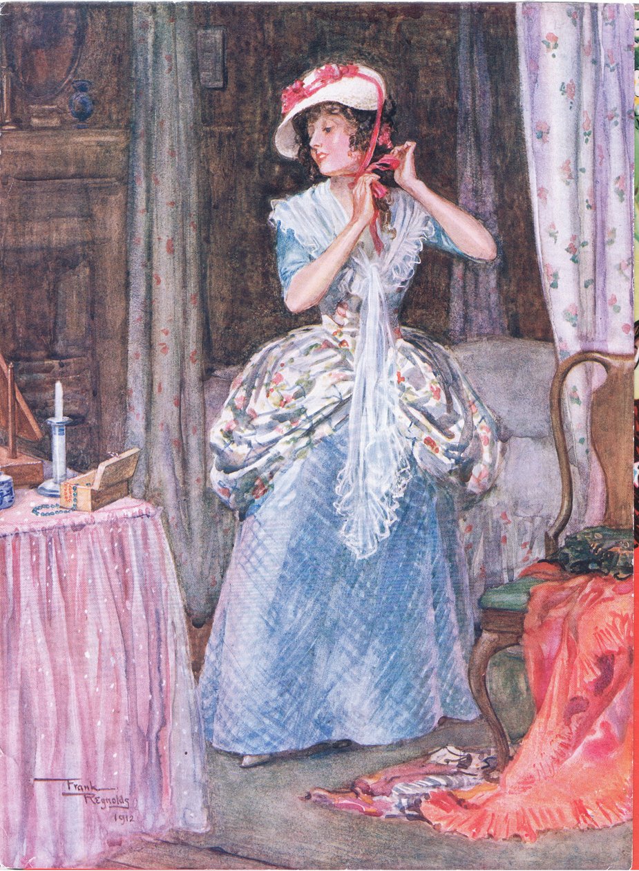 Dolly Varden (Barnaby Rudge) (barevná litografie) od Frank Reynolds