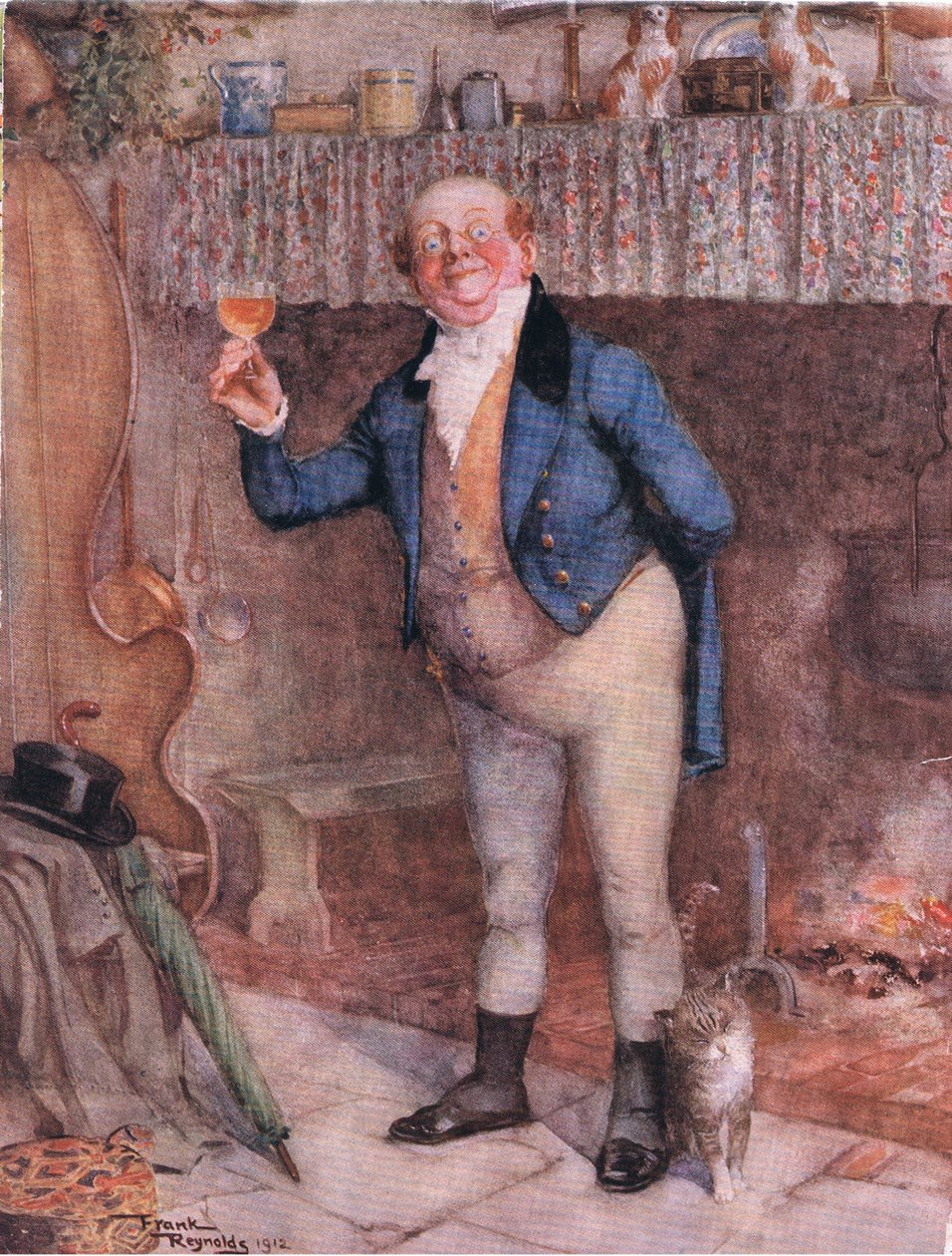 Pan Pickwick (Pickwickovy noviny) (barevná litografie) od Frank Reynolds