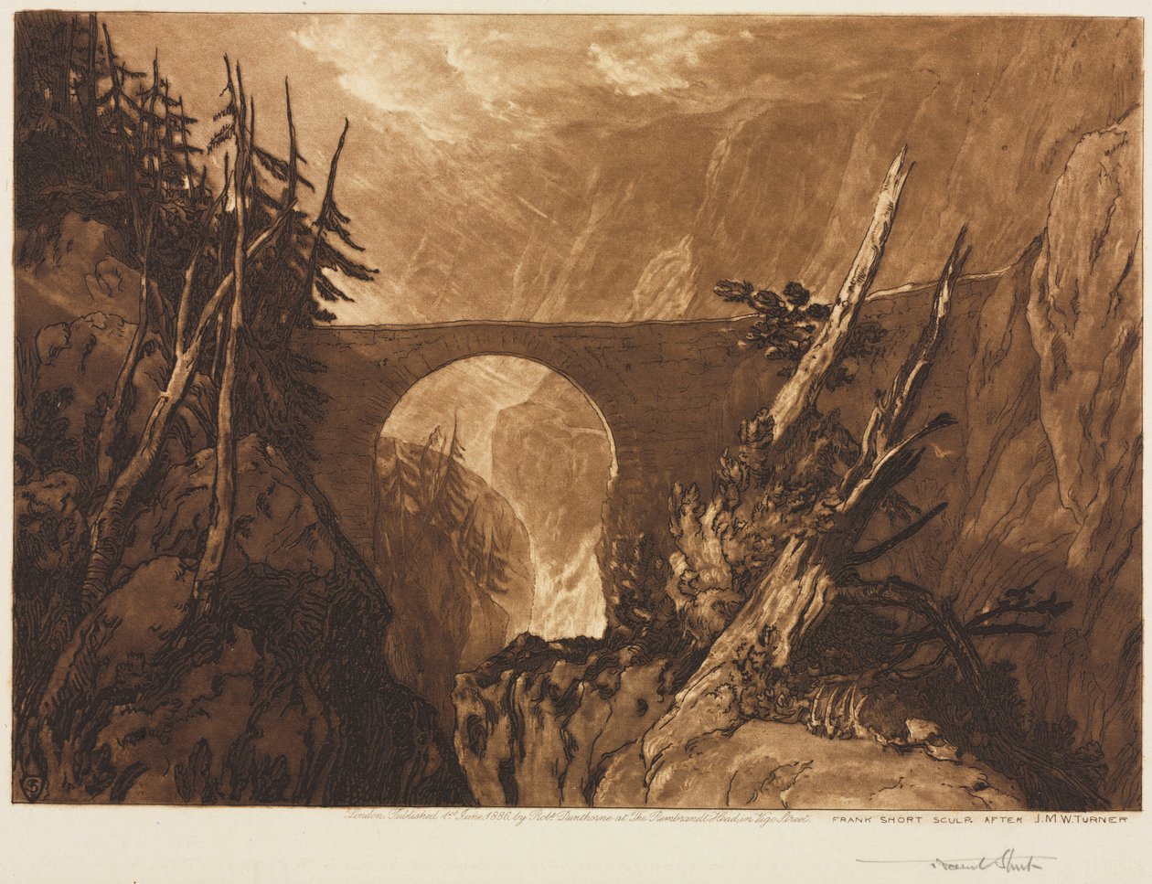 Little Devils Bridge, 1886. od Frank Short