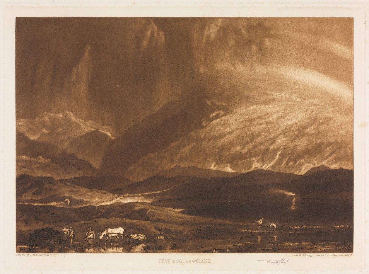 Rašeliniště, Skotsko, 1937. od Frank Short