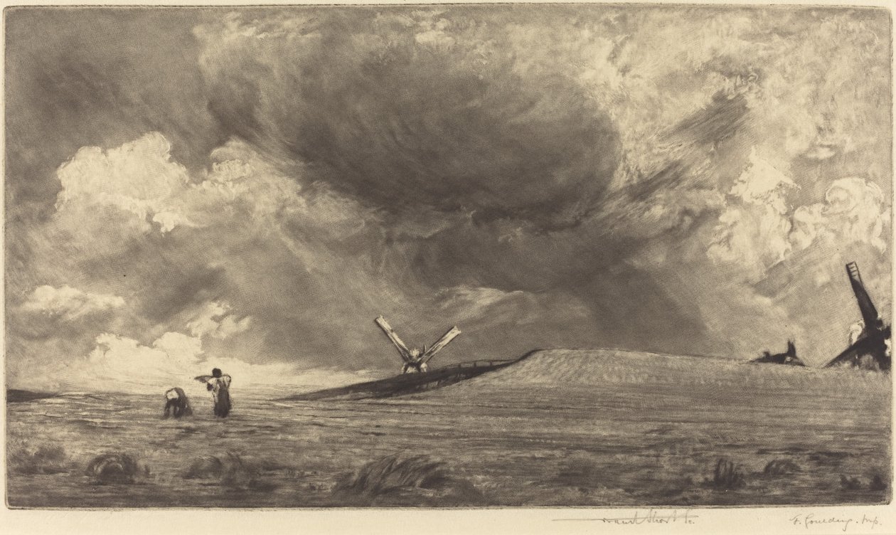 Sussex Down od Frank Short, after John Constable