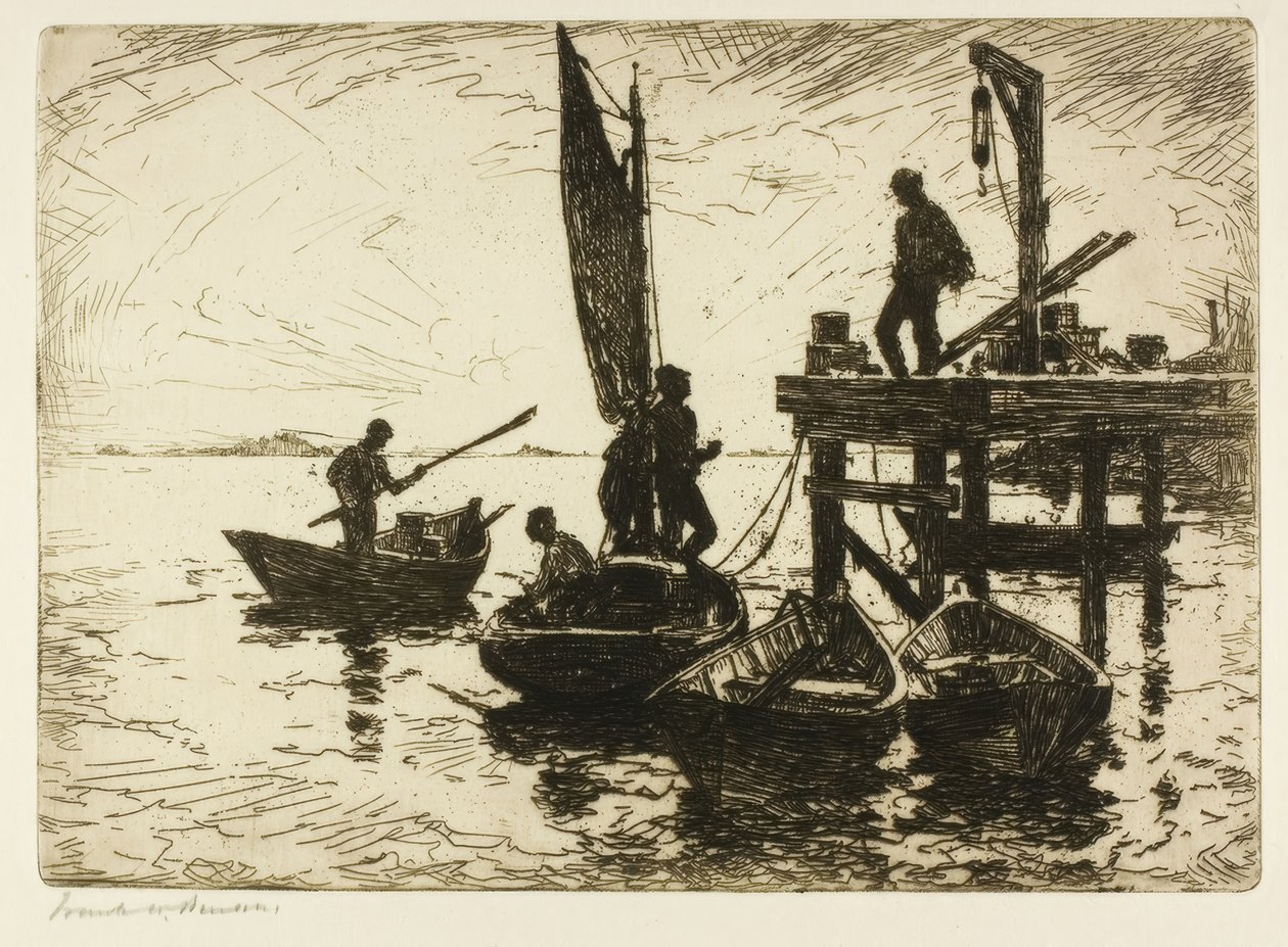 Lodě za úsvitu od Frank Weston Benson
