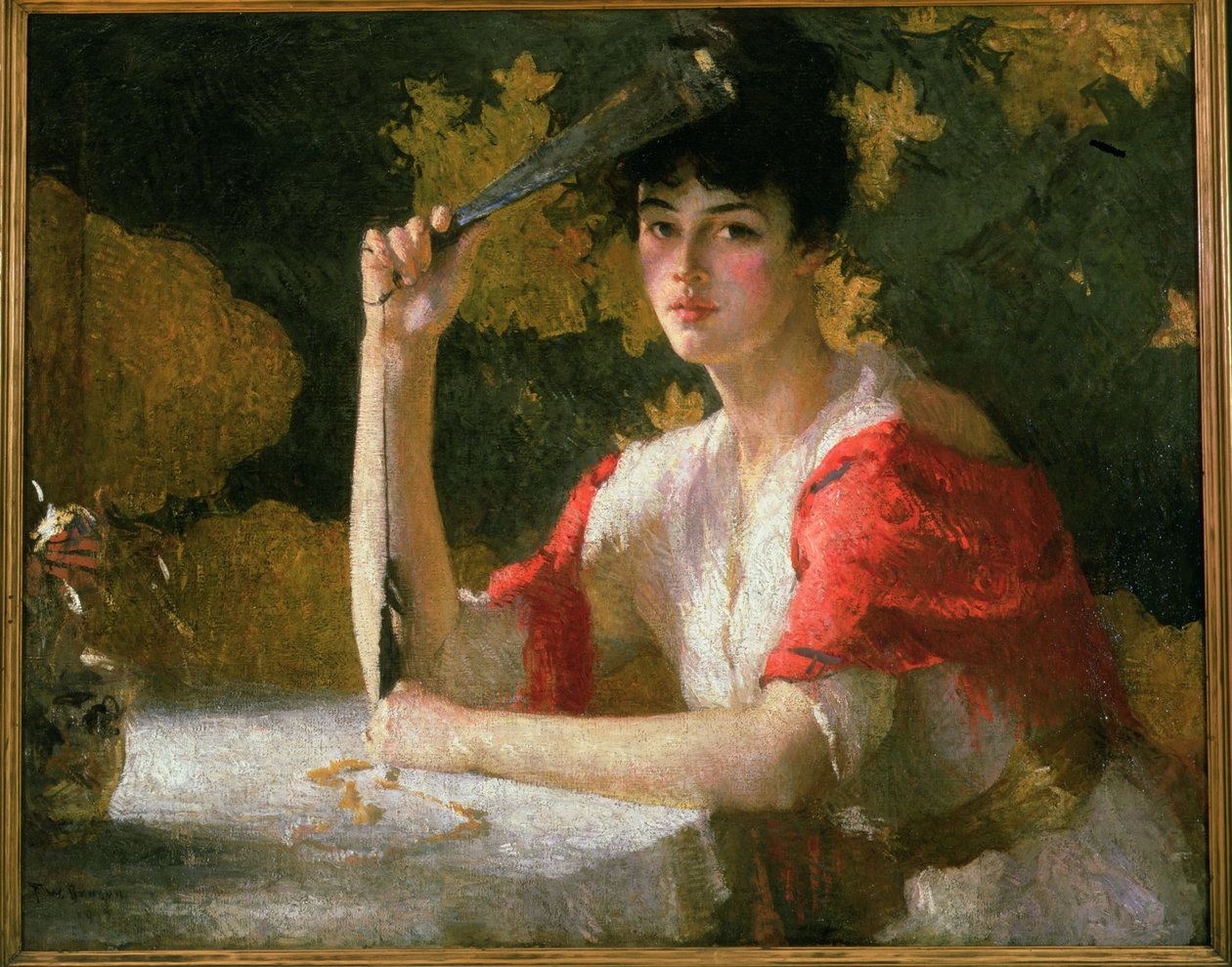 Červená a zlatá od Frank Weston Benson