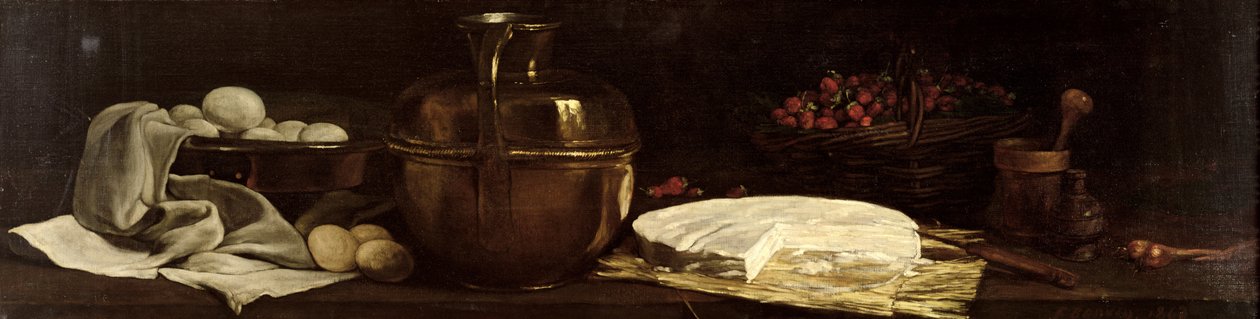 Zátiší s Brie, 1863 od François Bonvin