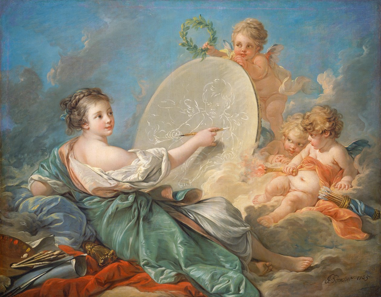 Alegorie obrazu, 1765 od François Boucher
