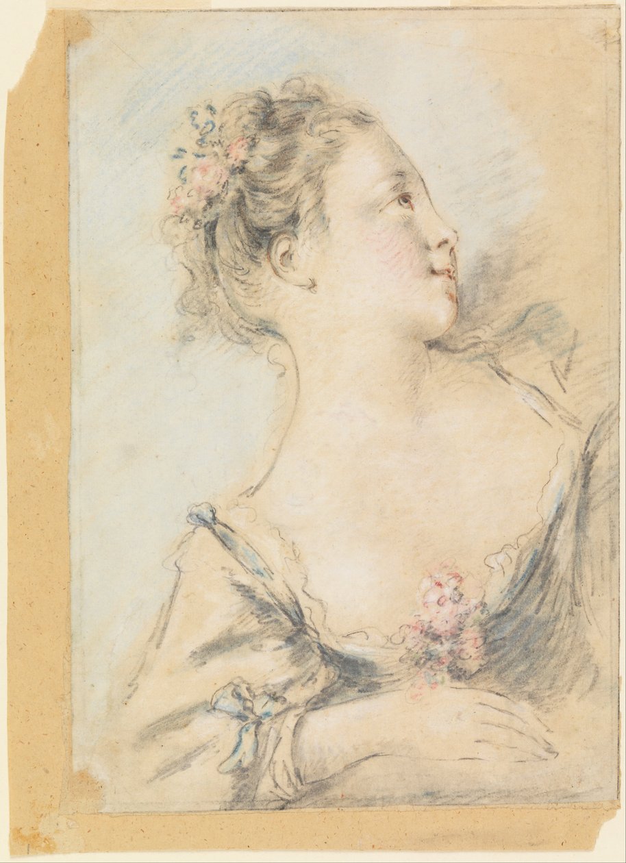 Poprsí mladé dívky od François Boucher