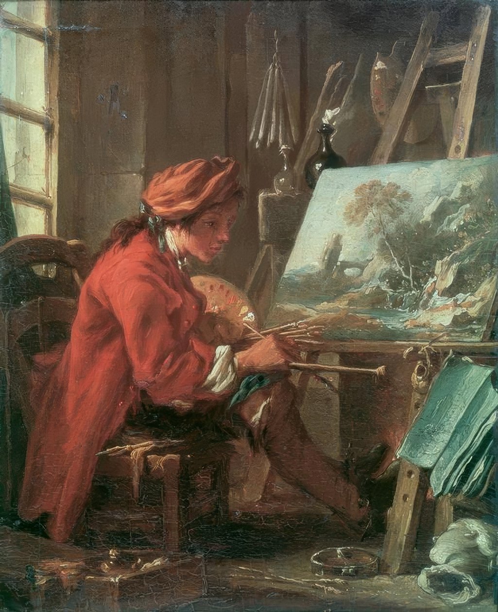 Malíř ve svém ateliéru od François Boucher