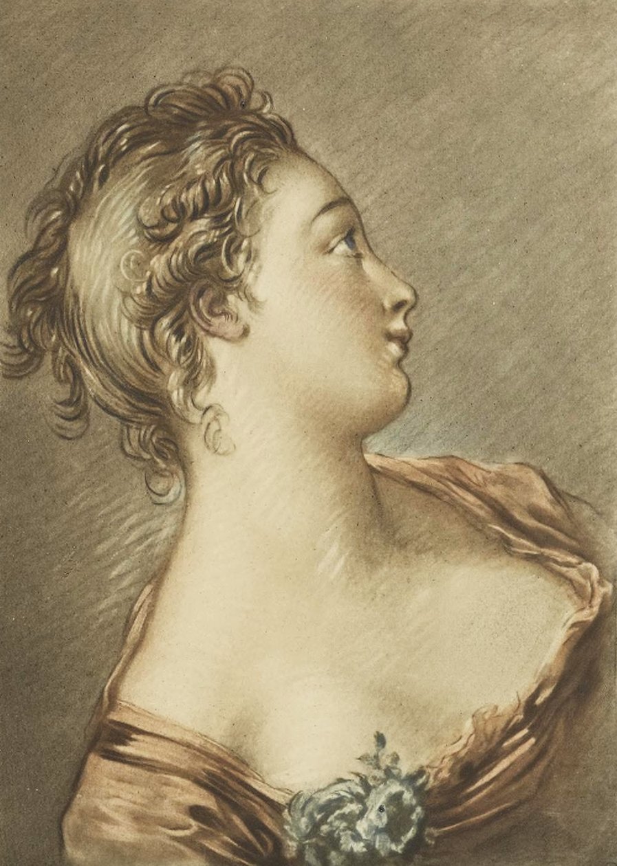 Hlava ženy od François Boucher