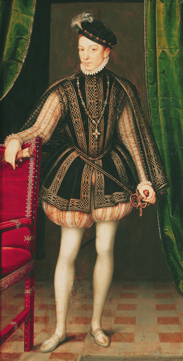 Portrét Karla IX., 1560 od François Clouet