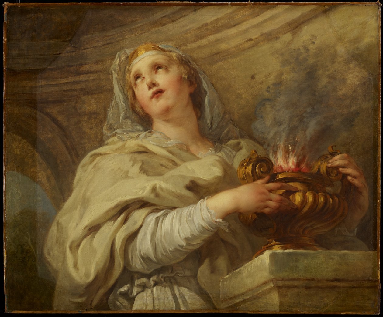 Vestálská panna, kolem roku 1730 od François Lemoyne