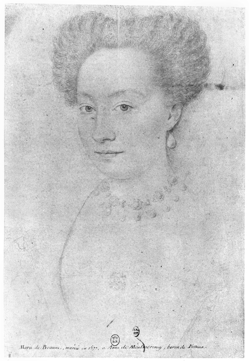 Francoise de Montmorency (nar. 1562) s názvem „La belle Fosseuse“ od François Quesnel