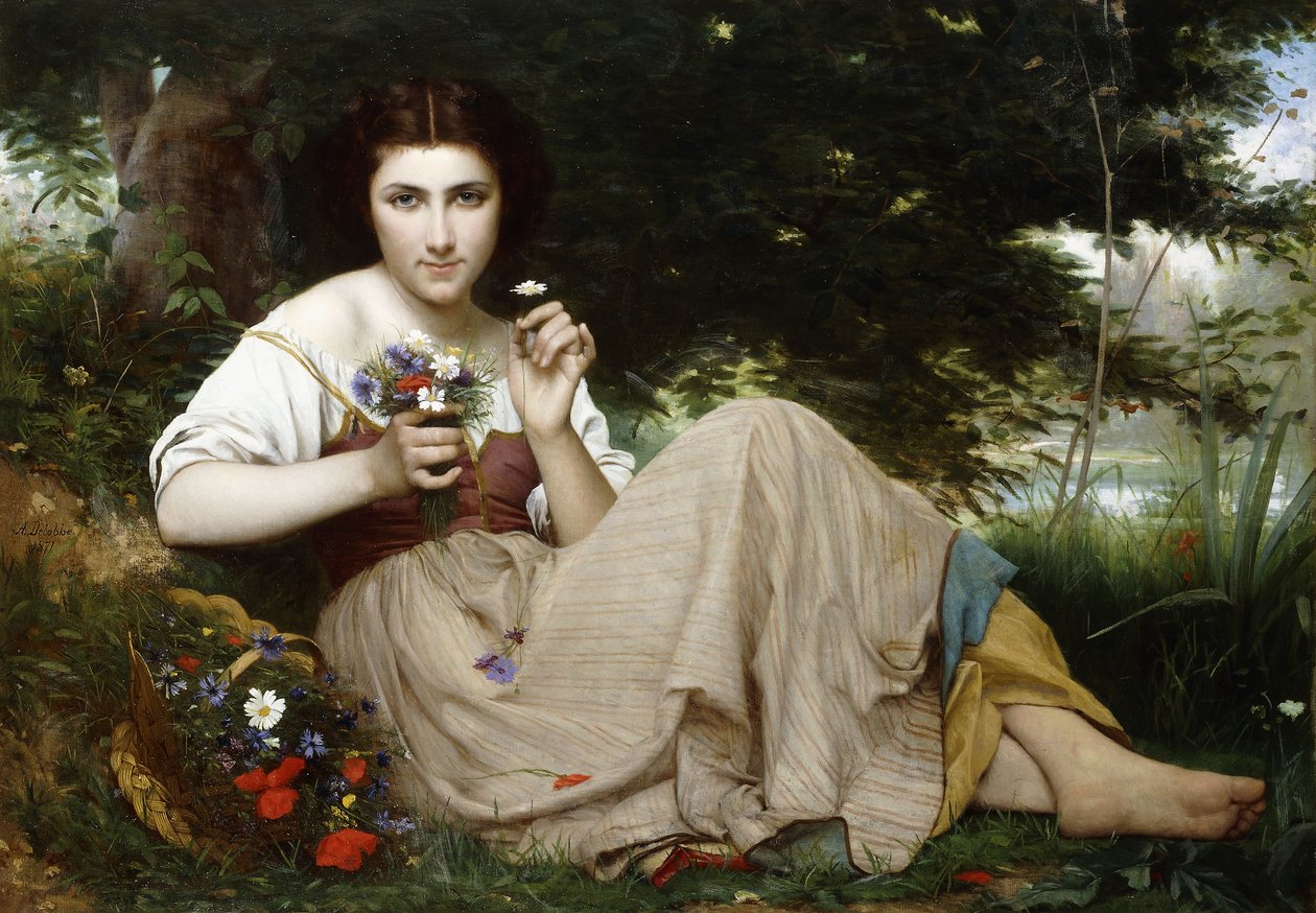 Chvilka odpočinku, 1871 od François Alfred Delobbe