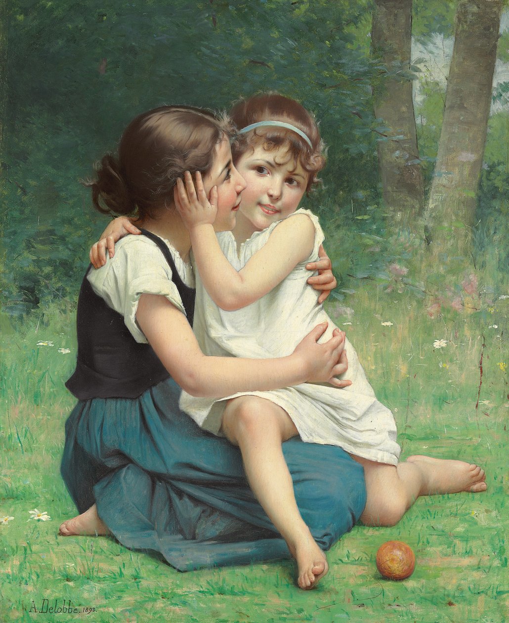 Sesterská láska, 1892 od François Alfred Delobbe