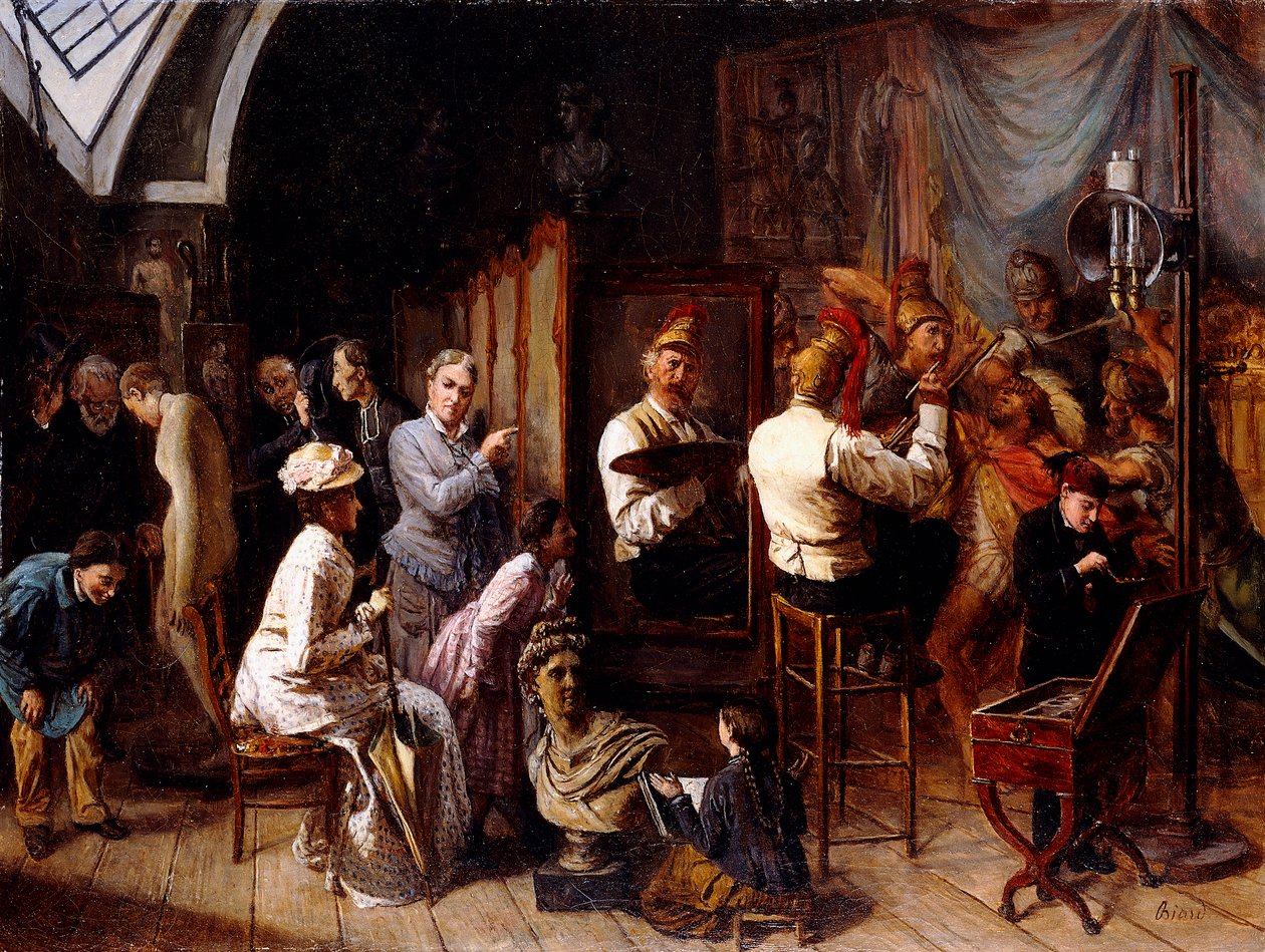 Umělcovo studio, od François Auguste Biard