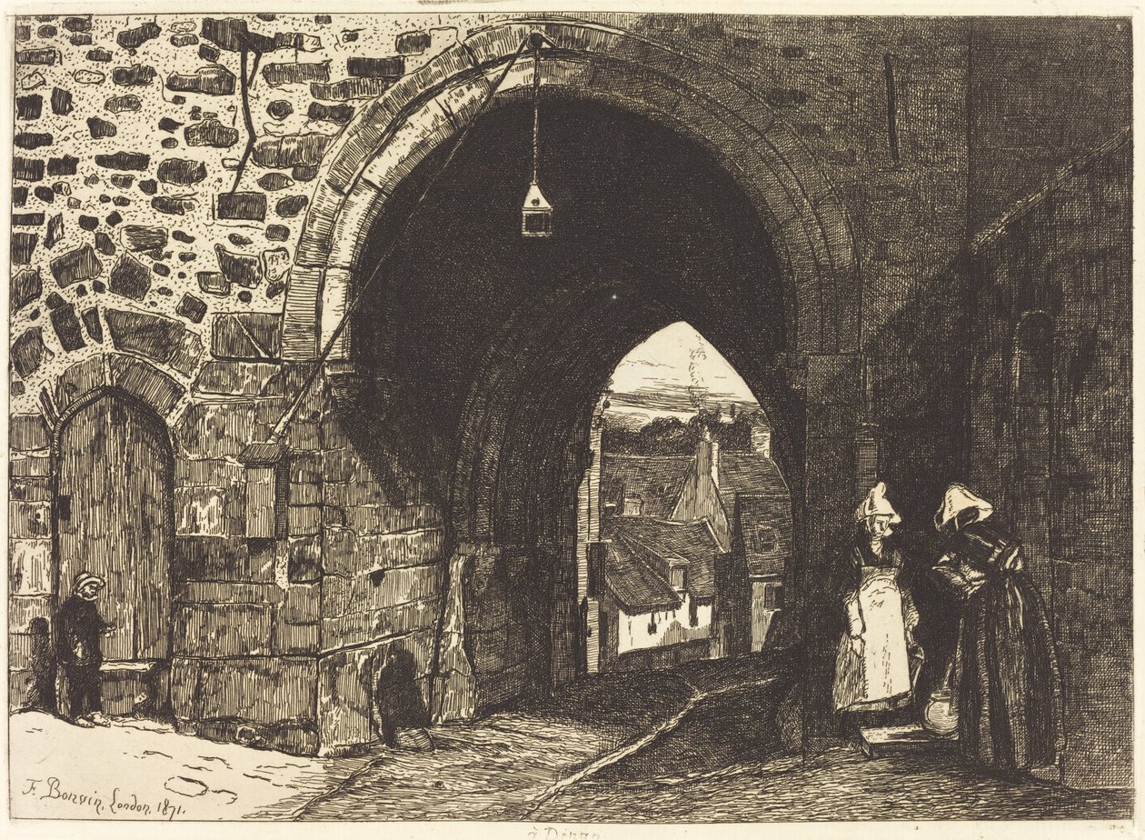 Porte de St Malo v Dinan od François Bonvin