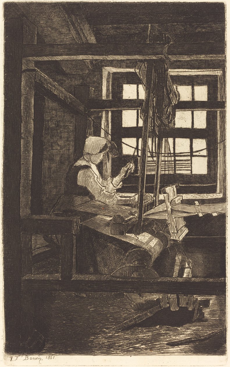 Weaver (La Tisserande) od François Bonvin