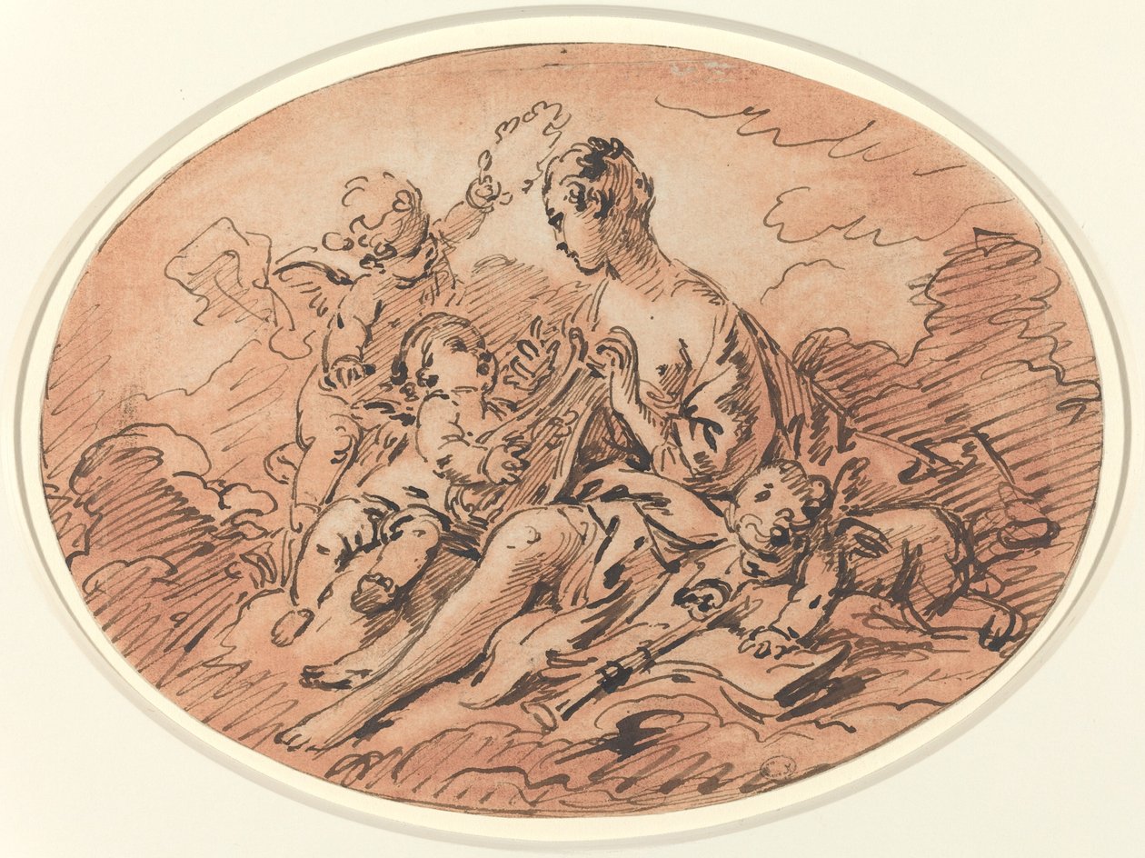 Alegorie hudby od François Boucher