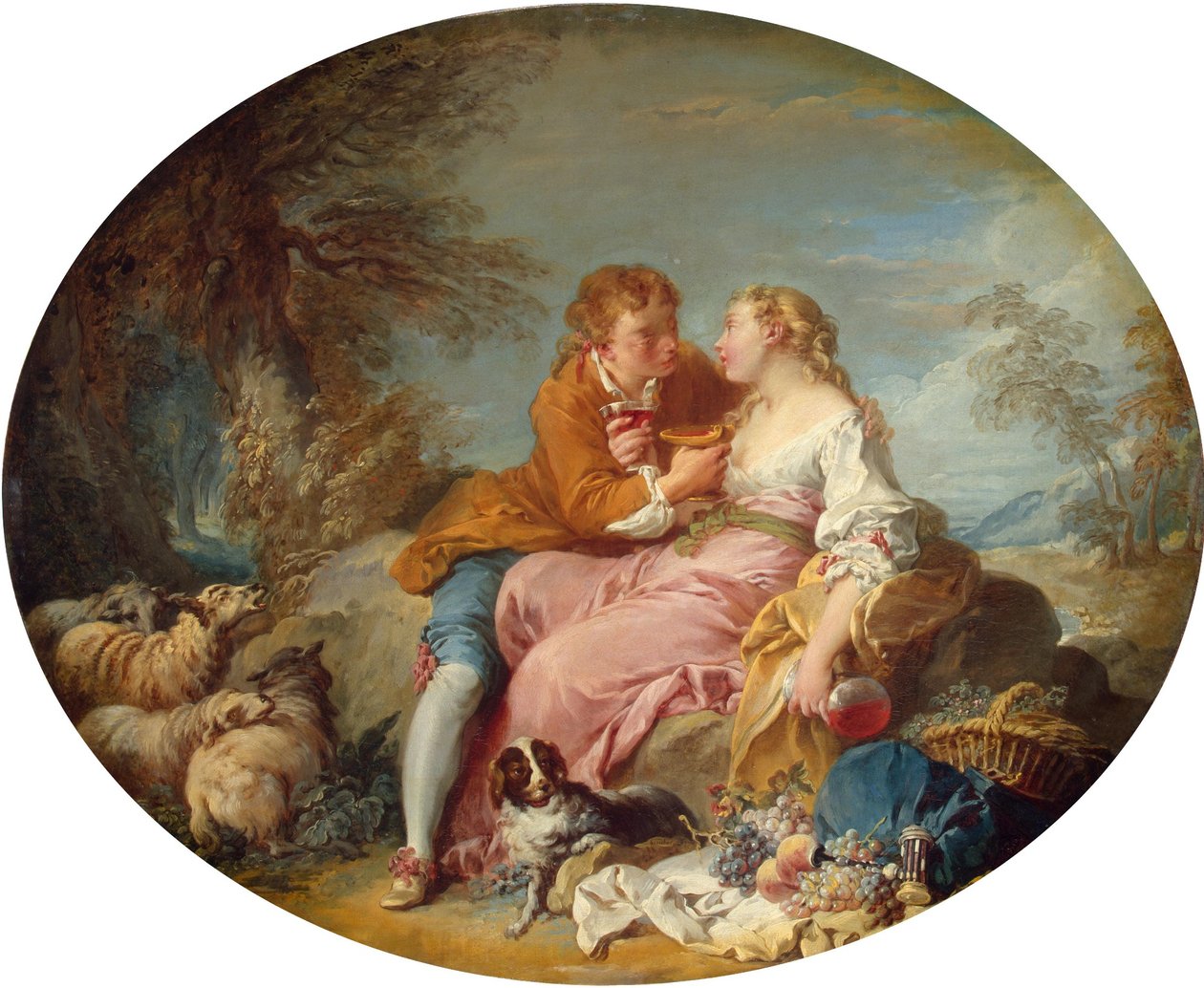 Boucher - Pastorální scéna, počátek 30. let 17. století od François Boucher