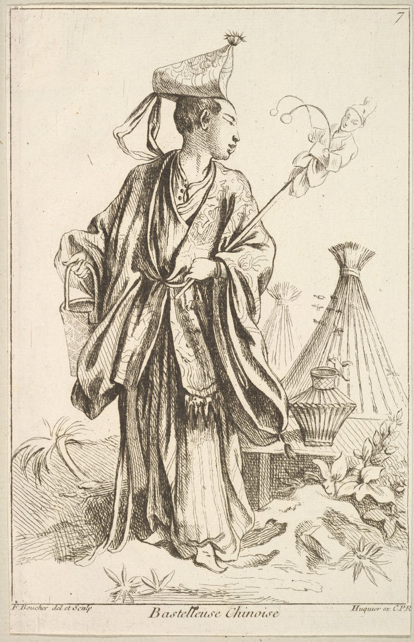 Čínský umělec, 1738-45. od François Boucher