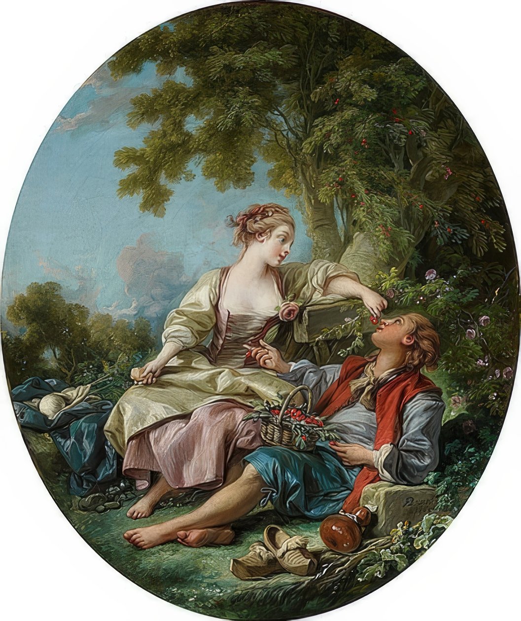 Dřevěné boty (Les Sabots). 1768 od François Boucher