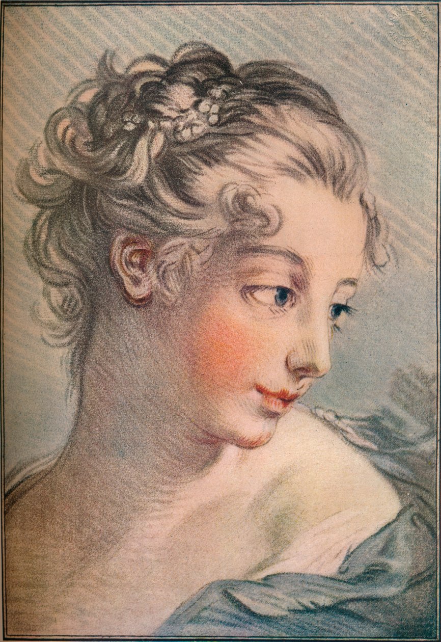 Hlava dívky, 18. století, 1916 od François Boucher