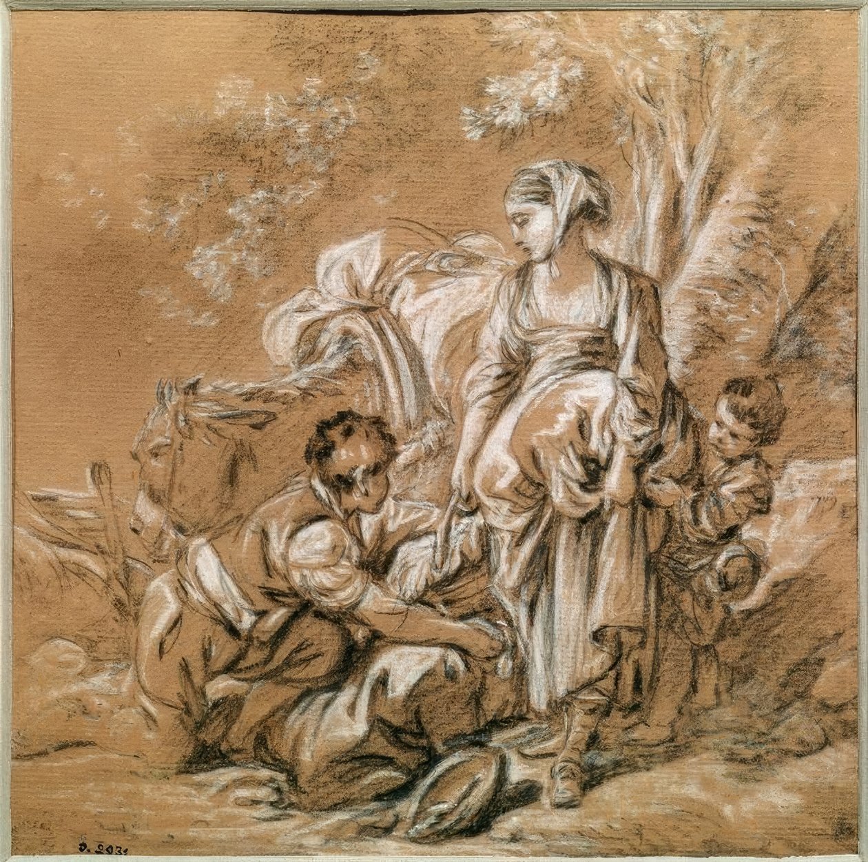 Selka a její děti od François Boucher