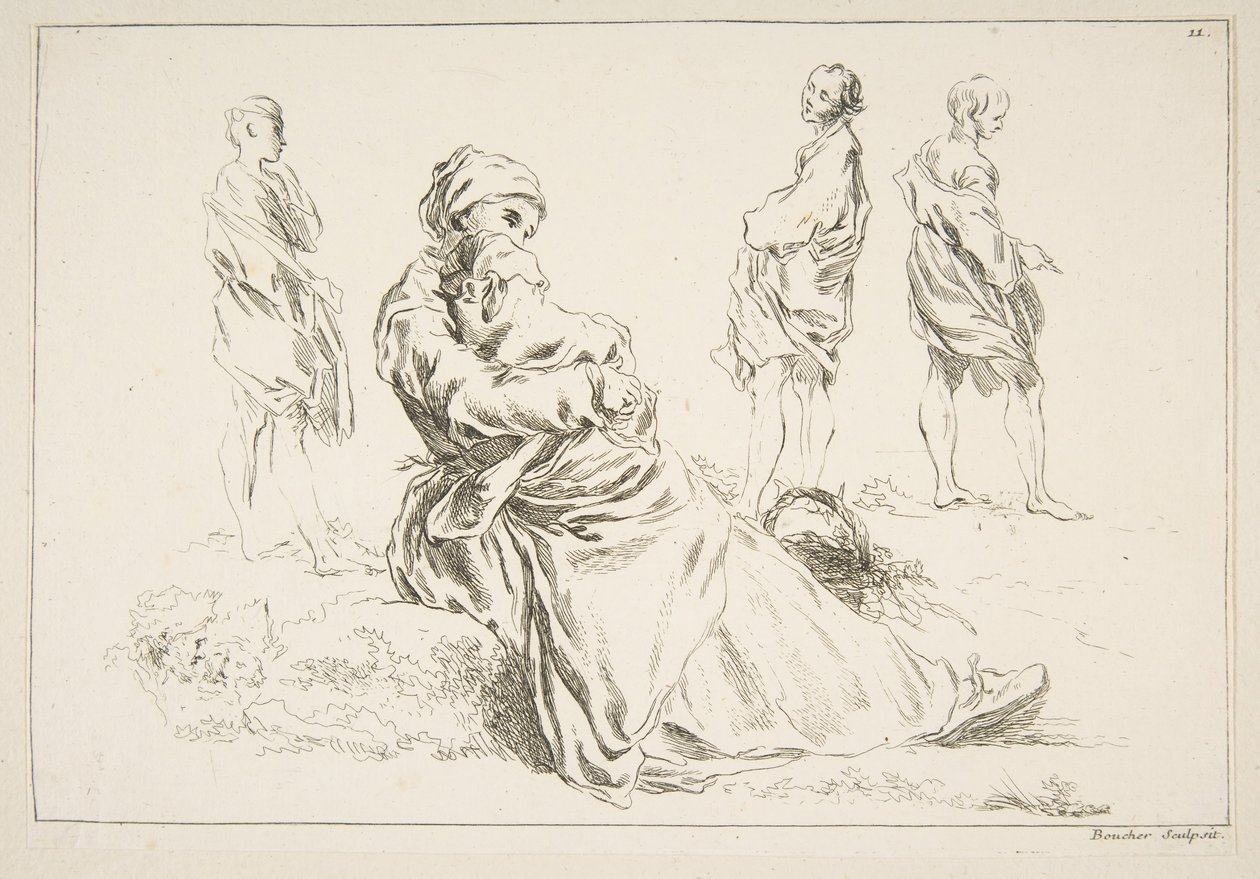 List skic, 1753. od François Boucher