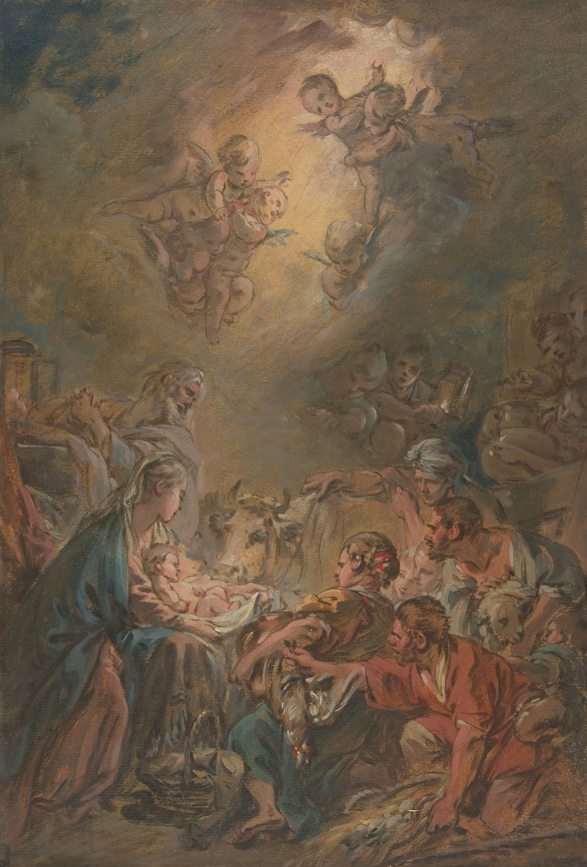 Klanění pastýřů, . od François Boucher