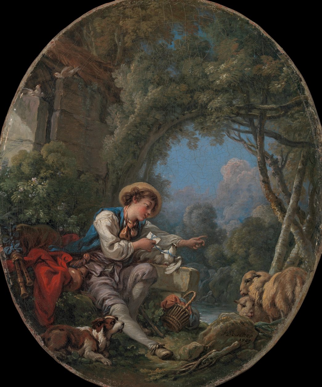 Odeslání posla, 1765. od François Boucher