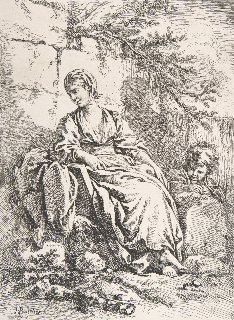Mladá dívka odpočívá, 1756. od François Boucher