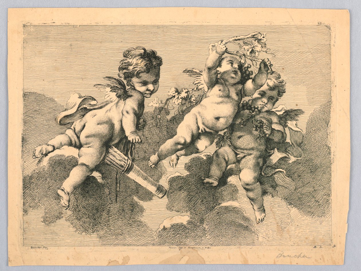 Tři Putti od François Boucher