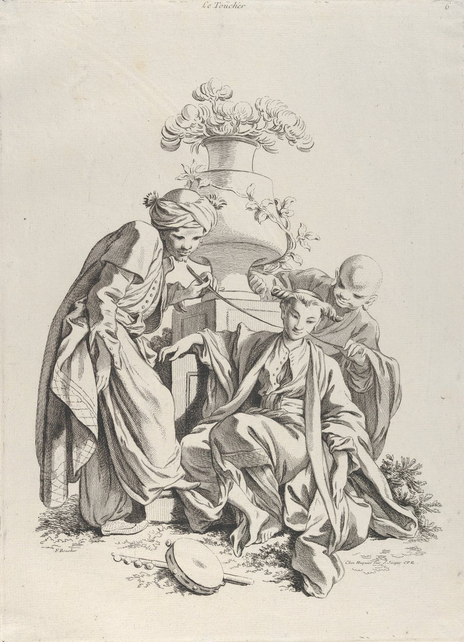 Dotek, z Pěti smyslů, 1720-70. od François Boucher