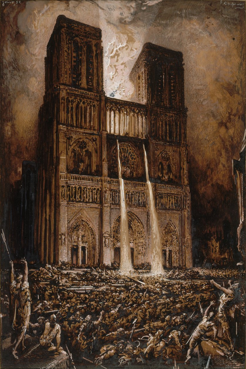 Útok na Notre-Dame. od François Chifflart