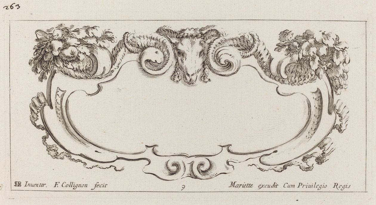 Kartuše od François Collignon after Stefano Della Bella