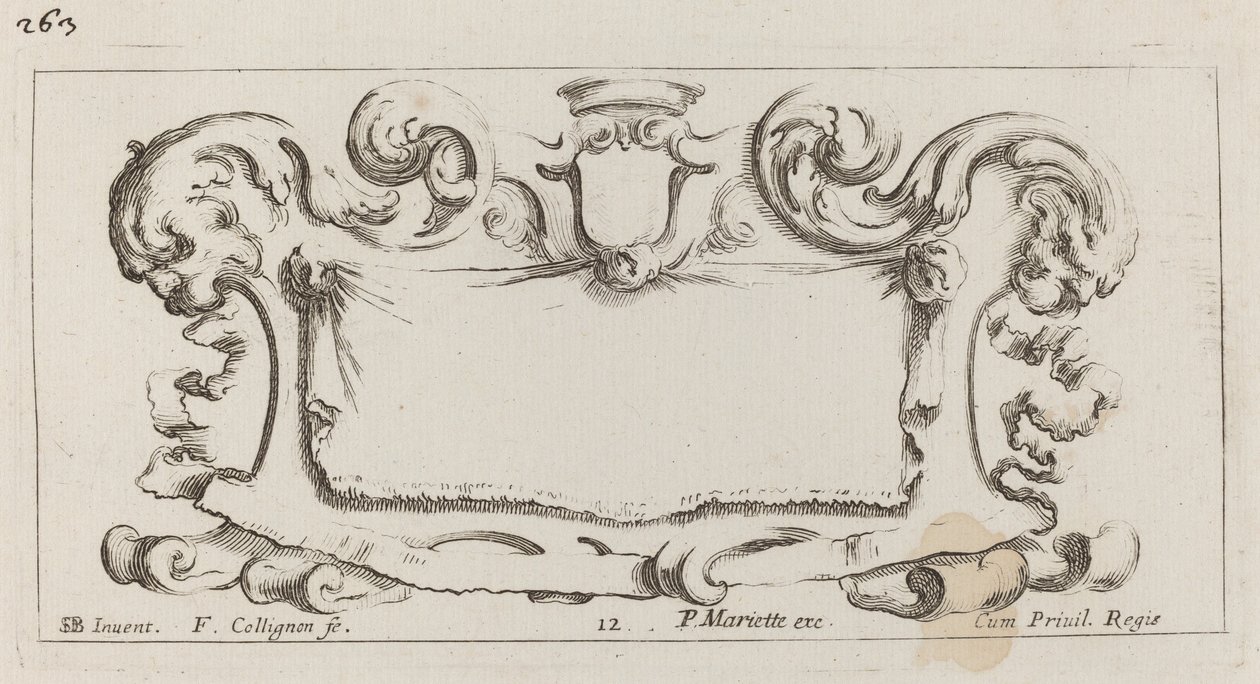Kartuše od François Collignon after Stefano Della Bella