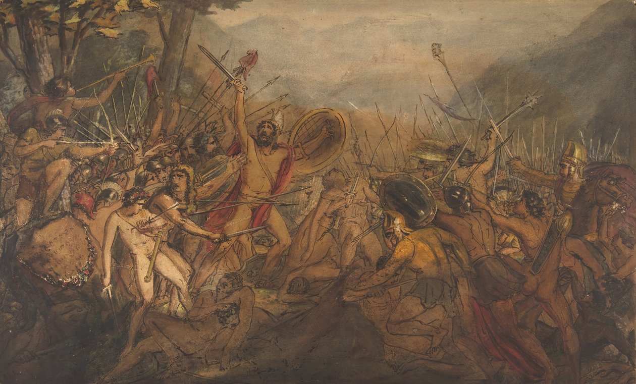 Bojová scéna, 19. století. od François Joseph Heim
