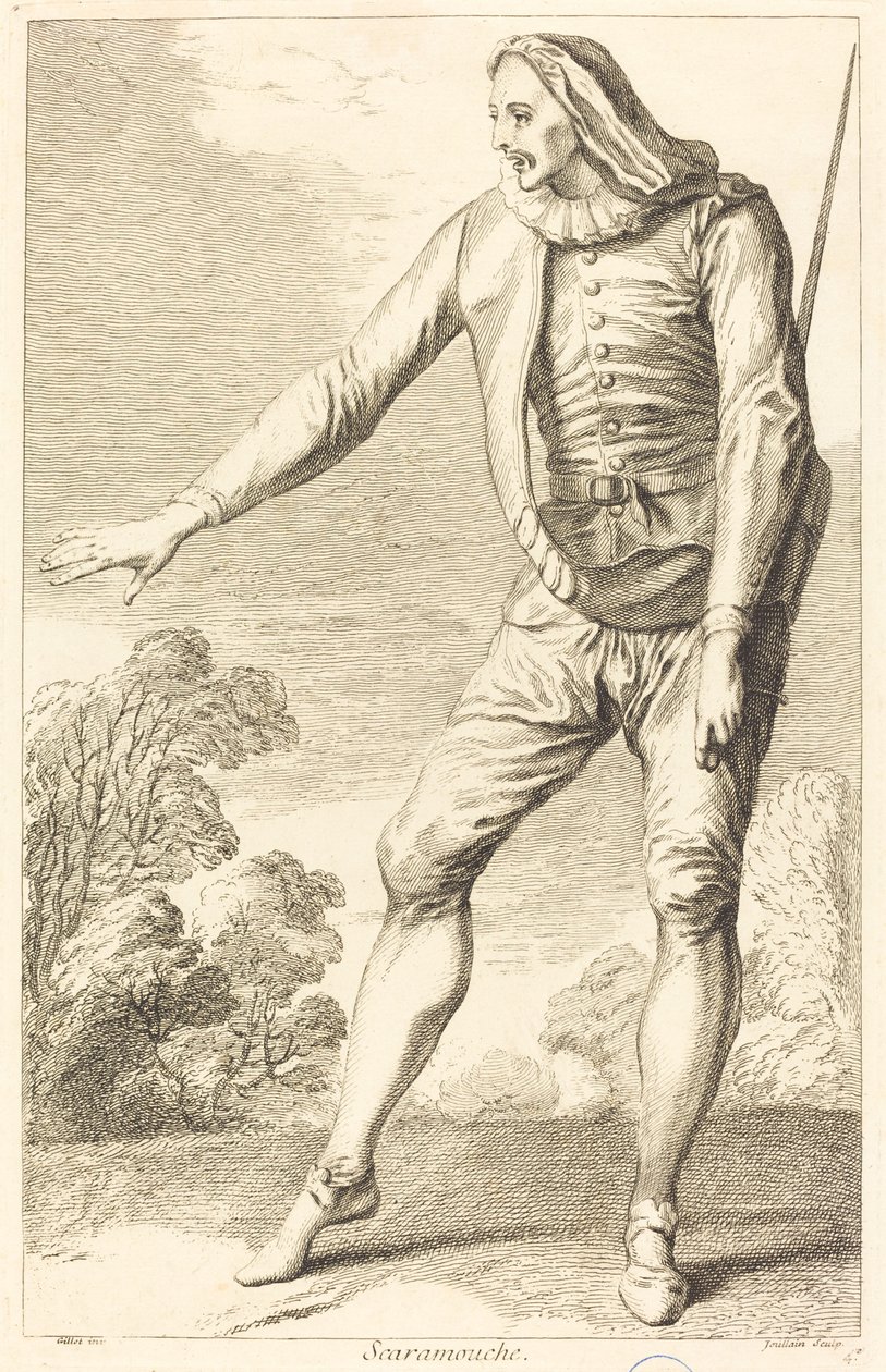Scaramouche od François Joullain after Claude Gillot