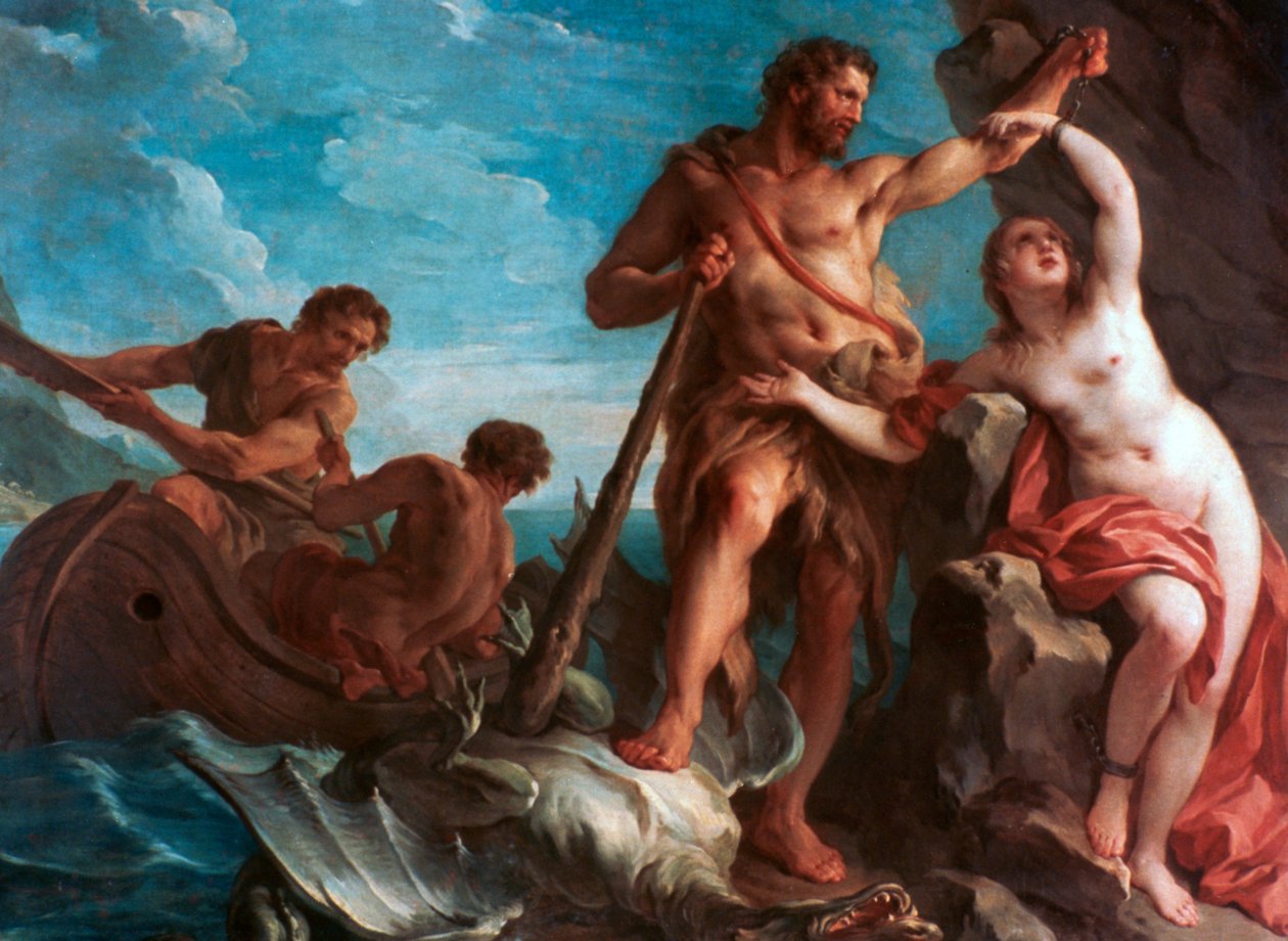 Heracles Delivering Hesione, c1708-1737 od François Lemoyne