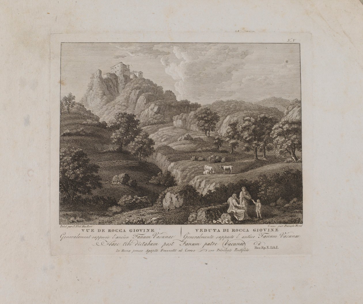 Vue de Rocca Giovine (č. V) od François Morel