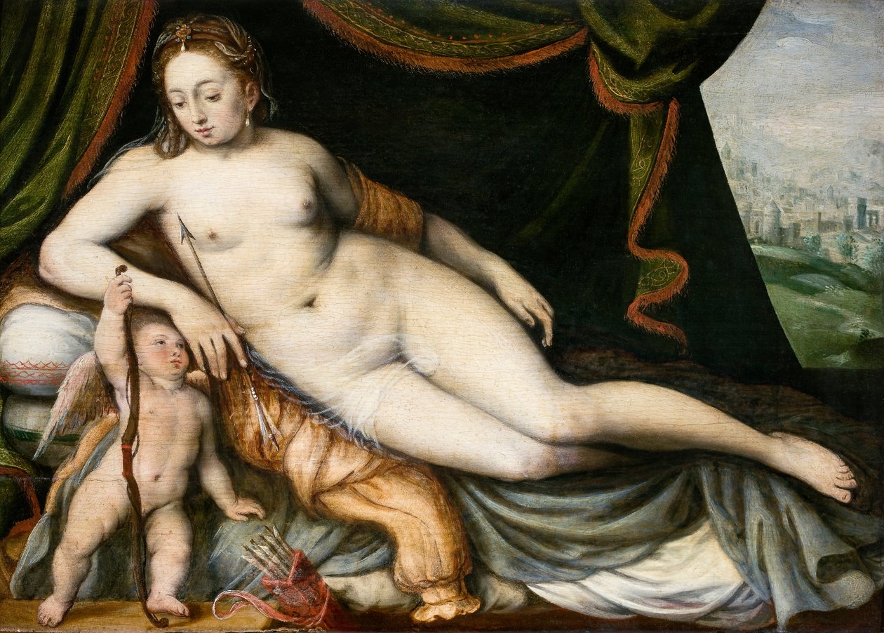 Venuše a Amor od Frans Floris
