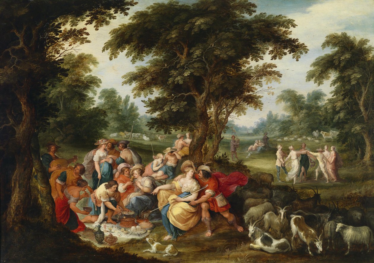 Arcadia - Zlatý věk od Frans II Francken the Younger