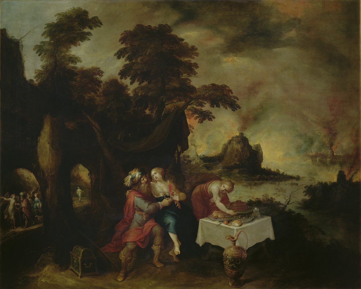 Lot a jeho dcery od Frans II Francken the Younger
