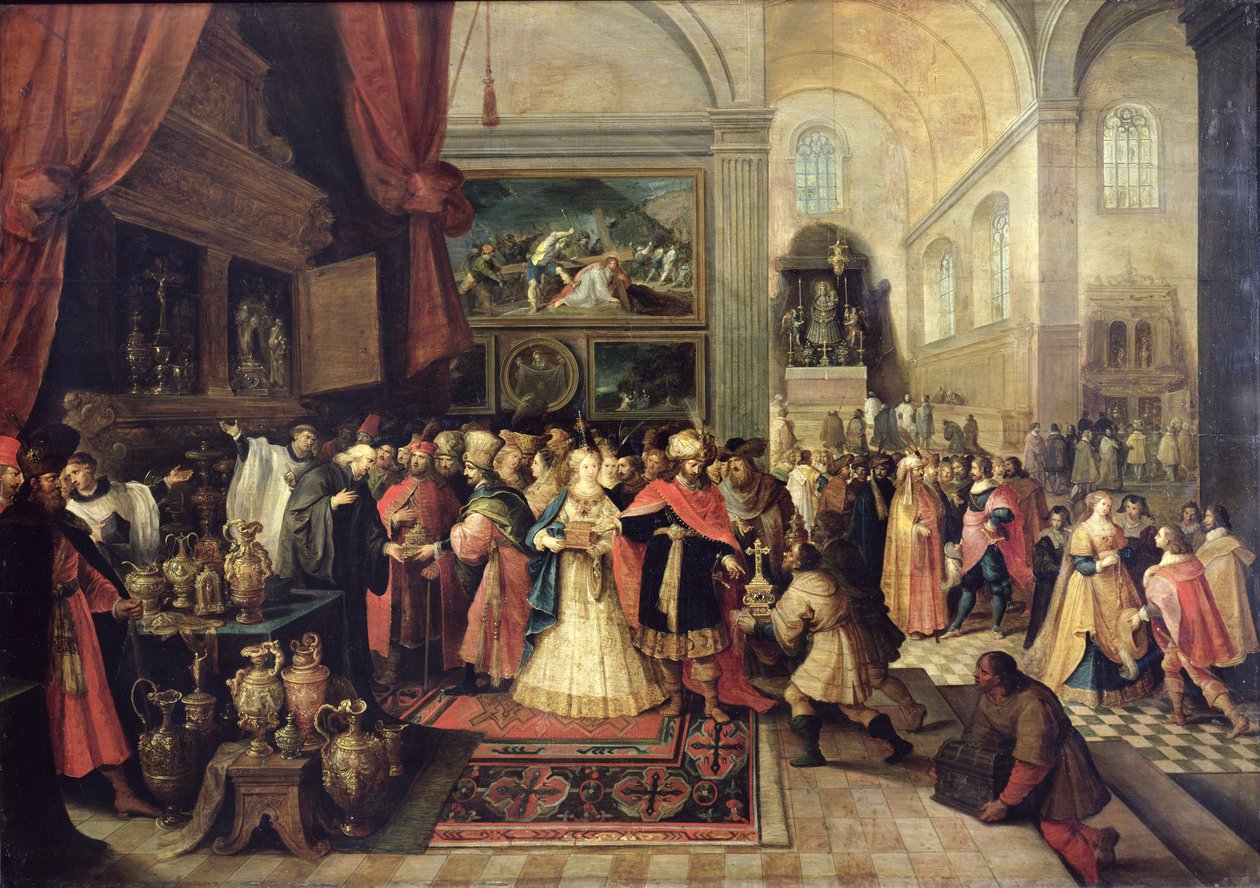 Šalamoun v chrámové pokladnici, 1633 od Frans II Francken the Younger