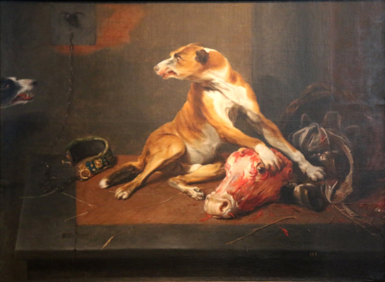 Dva psi ve spíži od Frans Snyders or Snijders