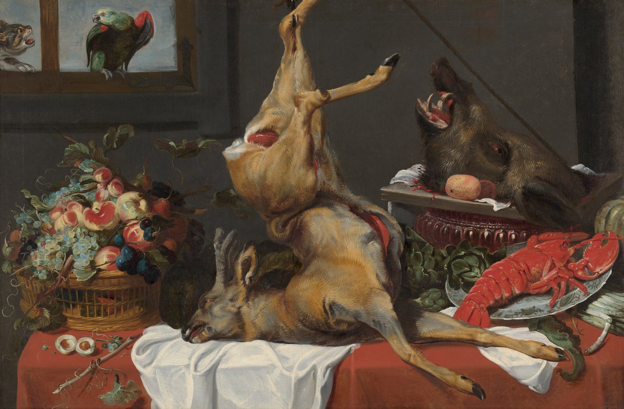 Zátiší s mrtvým jelenem od Frans Snyders or Snijders