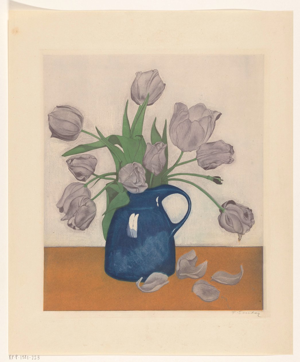 Tulipány ve džbánu od Frans Everbag (signed by artist)