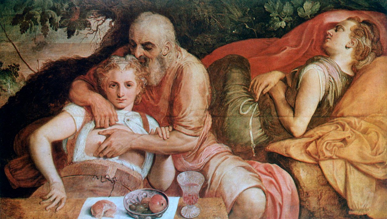 Lot a jeho dcery, c1550 od Frans Floris