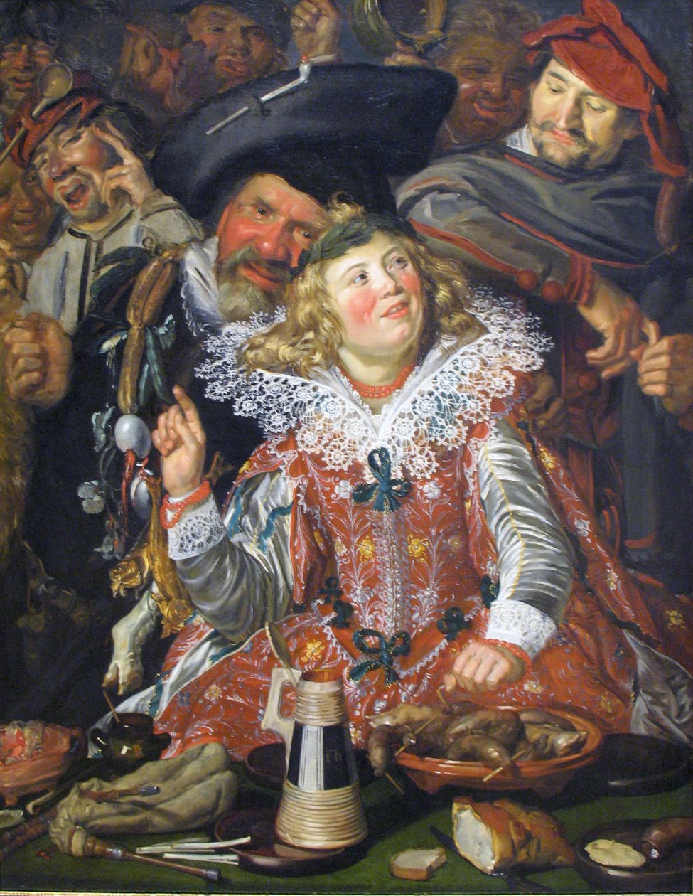 Veselci na masopust od Frans Hals