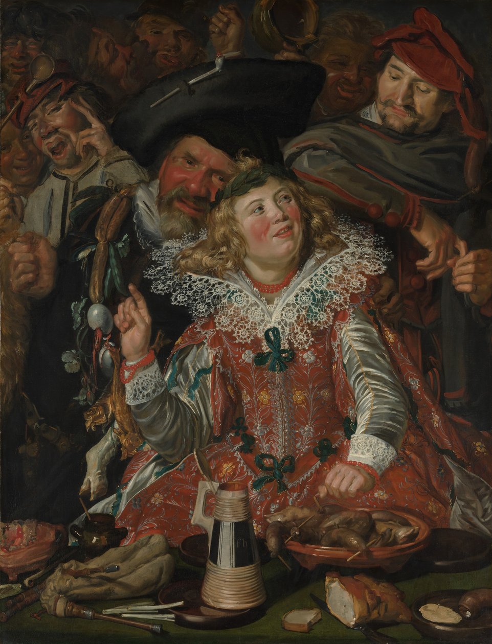 Merrymakers at Shrovetide, ca. 1616-17. od Frans Hals